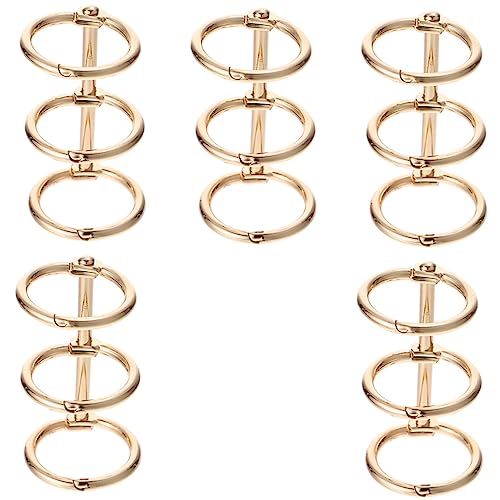 FUNNETOYU 5 Stück Teiliges Metallbinder Ringe für Lose Goldene Ringbuchmechanik Vielseitig Einsetzbar für Notizbücher Kalender Kunstprojekte und FUNNETOYU 5 Stück Teiliges Metallbinder Ringe für Lose Goldene Ringbuchmechanik Vielseitig Einsetzbar für Notizbücher Kalender Kunstprojekte und von FUNNETOYU