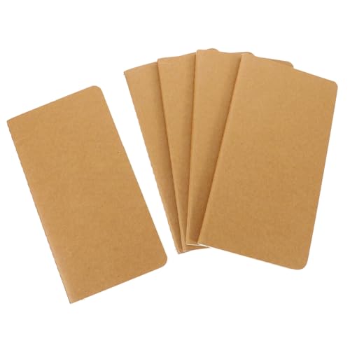 FUNNETOYU 5 Stück Teiliges Nachfüllpack Leere Notizbücher Kraftpapier Reise Notizbuch Ersatzseiten Glatt Vielseitig Tragbar für Tagebuch Skizzen Memo Buch FUNNETOYU 5 Stück Teiliges Nachfüllpack Leere Notizbücher Kraftpapier Reise Notizbuch Ersatzseiten Glatt Vielseitig Tragbar für Tagebuch Skizzen Memo Buch von FUNNETOYU