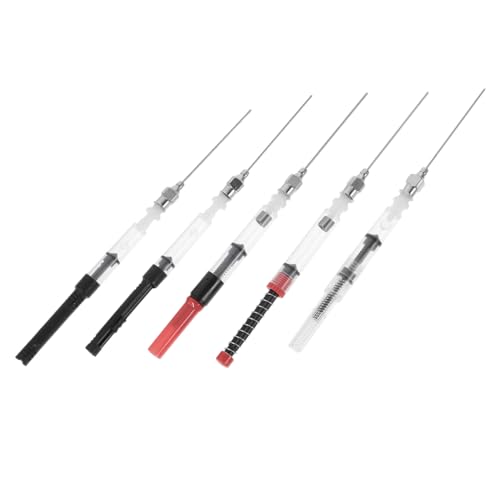 FUNNETOYU 5 Stück Teiliges Tintenabsorber für Füllfederhalter Elastischer Pen Ink Converter aus Metall und Kunststoff Wiederverwendbar Langlebig Installieren Transparent und Schwarz von FUNNETOYU