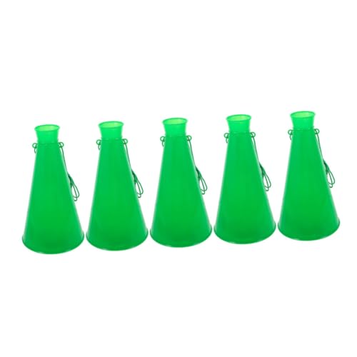 FUNNETOYU 5 Stück jubelndes Horn Lautsprecher für Auftritte Tröten für Events tragbares Hornspielzeug Fußballhorn Spiel jubelnde Spielzeuge Party-Megafone Megaphone Plastik Green FUNNETOYU 5 Stück jubelndes Horn Lautsprecher für Auftritte Tröten für Events tragbares Hornspielzeug Fußballhorn Spiel jubelnde Spielzeuge Party-Megafone Megaphone Plastik Green von FUNNETOYU