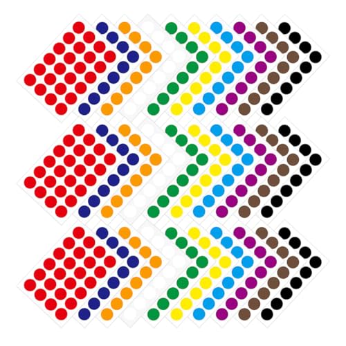 FUNNETOYU 50 Blatt Farbige Runde Aufkleber Selbstklebende Dot Sticker für Farbcodierung Markierung und DIY Geeignet für Bücher Stoffe und FUNNETOYU 50 Blatt Farbige Runde Aufkleber Selbstklebende Dot Sticker für Farbcodierung Markierung und DIY Geeignet für Bücher Stoffe und von FUNNETOYU