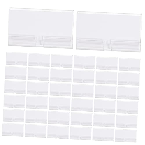 FUNNETOYU 50 Sätze Transparente Preisschilder Clip Holder aus Stabilem Kunststoff mit Weißem Einlegepapier Wiederverwendbare Etikettenhalter für Drahtregale Einfache Anbringung für Lager FUNNETOYU 50 Sätze Transparente Preisschilder Clip Holder aus Stabilem Kunststoff mit Weißem Einlegepapier Wiederverwendbare Etikettenhalter für Drahtregale Einfache Anbringung für Lager von FUNNETOYU