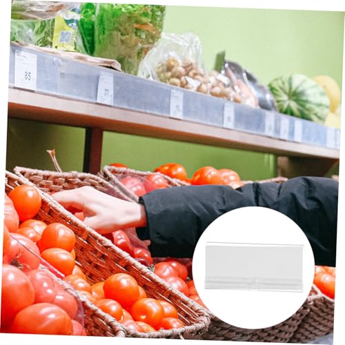 FUNNETOYU 50 Satz Transparente PVC Preisschildhalter mit Doppelt Sicherem Verschluss Robuste Etikettenclips für Supermarkt Regale Vielseitig für Einzelhandel Stabile Preisschild Displays von FUNNETOYU