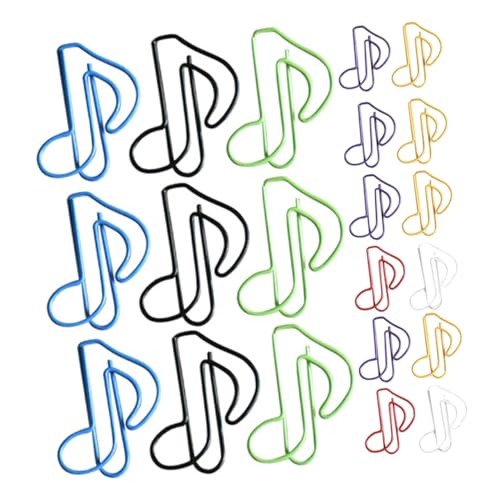 FUNNETOYU 50 Stück Bunte Metall Büroklammern in Musiknotenform Robuste Farbbeständige Paper Clips Vielseitig für Büro Schule Lesezeichen und Dokumentenhalter FUNNETOYU 50 Stück Bunte Metall Büroklammern in Musiknotenform Robuste Farbbeständige Paper Clips Vielseitig für Büro Schule Lesezeichen und Dokumentenhalter von FUNNETOYU