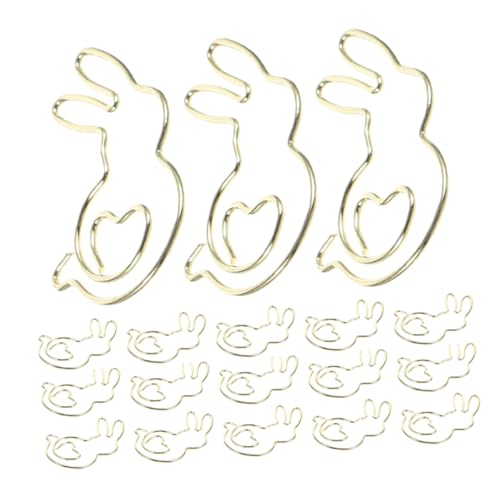 FUNNETOYU 50 Stück Goldene Hasen Büroklammern aus Metall Niedliche Dekorative Kaninchen Clips für Aktenorganisation Lesezeichen Scrapbooking Schule Büro und Zuhause FUNNETOYU 50 Stück Goldene Hasen Büroklammern aus Metall Niedliche Dekorative Kaninchen Clips für Aktenorganisation Lesezeichen Scrapbooking Schule Büro und Zuhause von FUNNETOYU