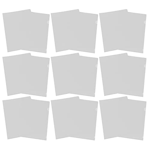 FUNNETOYU 50 Stück Kunststoffordner Transparent Dokumentenmappe für Schule und Büro zur Organisation von Unterlagen und Aufbewahrung von Dokumenten von FUNNETOYU