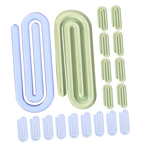 FUNNETOYU 50 Stück Ordner Büroklammer Größe Papierclips Mini Papierklammern Form extra große Büroklammern riesige Büroklammern farbige Klammern kleine Büroklammern große Klammern Plastik von FUNNETOYU
