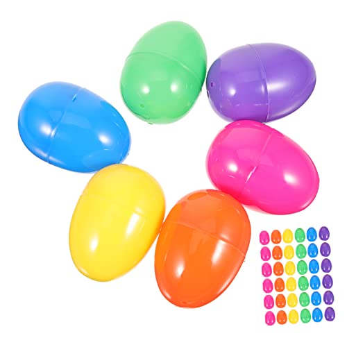 FUNNETOYU 50 Stück Osterei Befüllbar Eierkartons Eierkorb Eierspender Eierfüller Eier Malen Eierablage Eier Eierbecher Spielzeugeier Dekorative Ostereier Plastik von FUNNETOYU