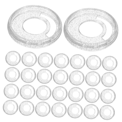 FUNNETOYU 50 Stück Planner Discs Kunststoff Binderinge für Loseblatt Notizbücher Transparente Erweiterungsscheiben für Notizblöcke und Planer für Büro und Zuhause von FUNNETOYU