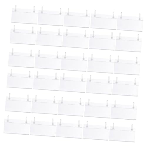 FUNNETOYU 50 Stück Preisschild Clips Regaletiketten Clips Schilder Preisschilder Für Einzelhandelsgeschäfte Drahtregal Displayhalter Kunststoff von FUNNETOYU
