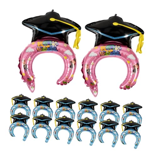 FUNNETOYU 50 Stück Teiliges Aufblasbares Abschluss-stirnband mit Aluminiumfolie Doppelseitig Blau und Party-deko für Abiturfeier Foto-requisite und Wiederverwendbares Haar-accessoire FUNNETOYU 50 Stück Teiliges Aufblasbares Abschluss-stirnband mit Aluminiumfolie Doppelseitig Blau und Party-deko für Abiturfeier Foto-requisite und Wiederverwendbares Haar-accessoire von FUNNETOYU