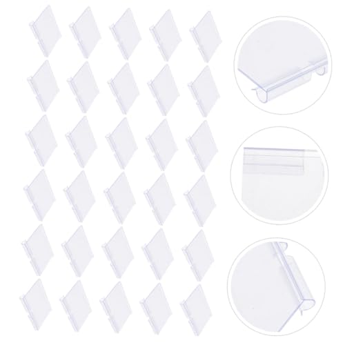 FUNNETOYU 50 Stück Teiliges Etikettenhalter Robustem Kunststoff Transparente Preisschildhalter für Supermarkt Warenregal Wiederverwendbar Praktische Preis Produktanzeige für Einzelhandel FUNNETOYU 50 Stück Teiliges Etikettenhalter Robustem Kunststoff Transparente Preisschildhalter für Supermarkt Warenregal Wiederverwendbar Praktische Preis Produktanzeige für Einzelhandel von FUNNETOYU