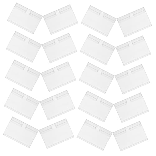 FUNNETOYU 50 Stück Teiliges Preisschilder Aufsteller mit Elastischem Clip Langlebiger Kunststoff Preis Display Ständer für Regaletiketten in Supermärkten und Einzelhandel Einfache DIY von FUNNETOYU