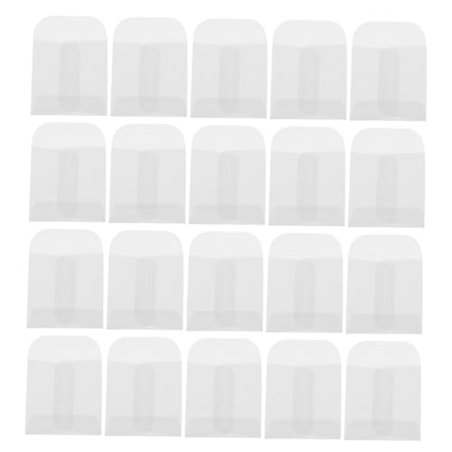 FUNNETOYU 50 Stück Transparente Papiertüten Schmuckbeutel Schmuckaufbewahrungstaschen Leicht Stilvoll Geeignet für Ohrringe Karten Verpackung von FUNNETOYU