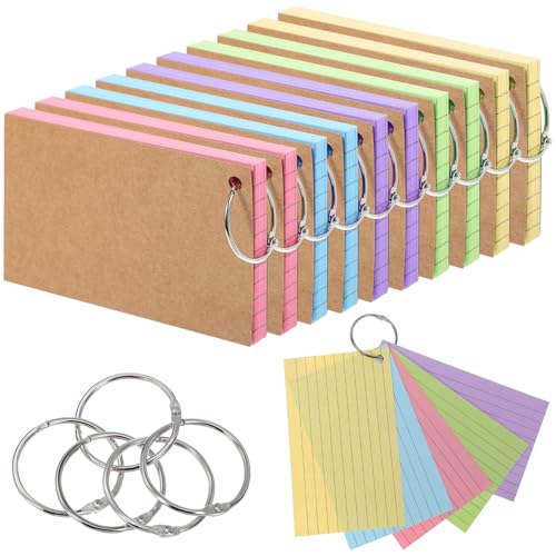 FUNNETOYU 500 Stück Bunte Karteikarten Indexpads Farben für Notizen Lernen und Organisation für Schule Büro und Zuhause von FUNNETOYU