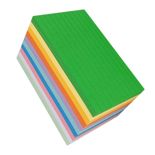 FUNNETOYU 500Blätter Bunte Indexkarten Praktische Notizkarten für DIY Notizen To Do Listen und Vokabeltraining für Büro Schule und Unterwegs von FUNNETOYU