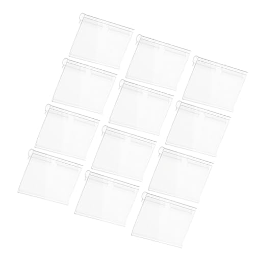 FUNNETOYU 50Stücke Transparente PVC Schilderhalter für Drahtregale Selbstklebend für Preisauszeichnung und Lagerbeschriftung Langlebig und Vielseitig Einsetzbar von FUNNETOYU