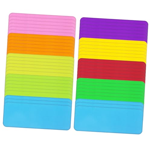 FUNNETOYU 54 Stück Teiliges Magnetisches Dry Erase Label Wiederverwendbare Farbige Namensmagnete für Whiteboards Kühlschränke Starke Haftung Beschreibbar Vielseitig für Büro Schule und von FUNNETOYU