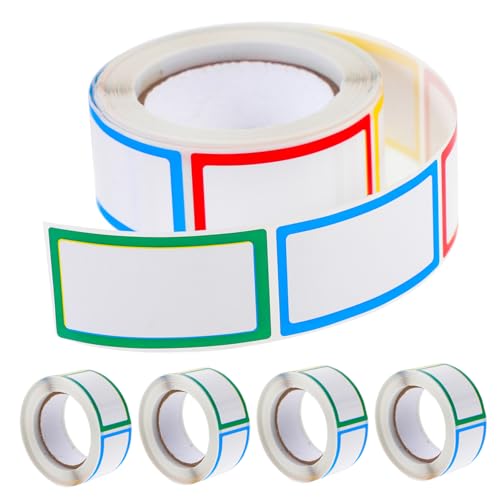 FUNNETOYU 5Rollen Beschreibbare Flaschenetiketten Selbstklebende Aufkleber für Gewürzgläser und Vorratsdosen für DIY Klassifizierung und Organisation im Haushalt von FUNNETOYU