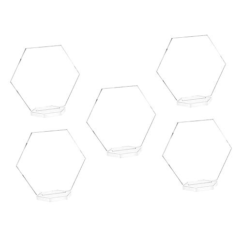 FUNNETOYU 5Stücke Acryltischschilder für Hochzeiten und Veranstaltungen Doppelseitiges Design Moderne Tischnummern für Gästetische Langlebige und Wiederverwendbare Schilder für Dekoration von FUNNETOYU