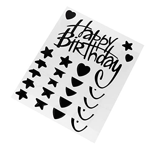 FUNNETOYU 5Stücke Geburtstagsballon Aufkleber Selbstklebend Dekorative Sticker für Partys Transparentes Design Leicht Entfernbar zur Gestaltung von Feiern und Geschenken von FUNNETOYU