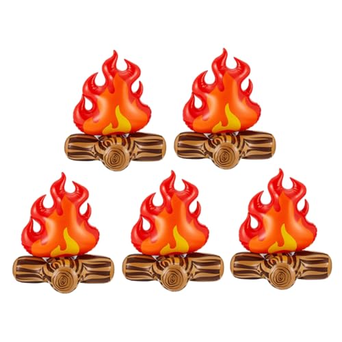 FUNNETOYU 5stücke Aufblasbares Feuer Modell Dekoration Künstliche Flammen Für Camping Party Innen Außen Nutzung Ohne Echtes Feuer Für Haustiere Sicher von FUNNETOYU