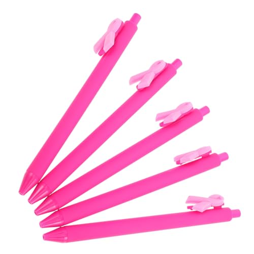 FUNNETOYU 5stücke Ribbon Kugelschreiber Lustige Form Sanftes Schreiben Für Studenten Und Fundraising-aktivitäten Pinke Bänder Praktische Spendenwerkzeuge Zur Unterstützung Von von FUNNETOYU