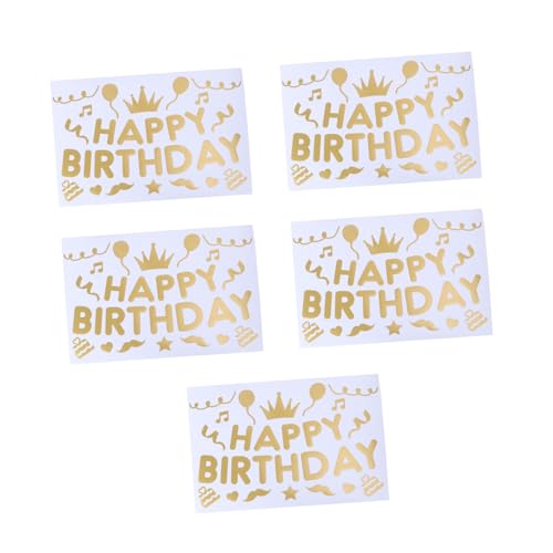 FUNNETOYU 5stücke Teiliges Dekorative Ballonaufkleber Für Geburtstagsfeiern Goldene Sticker Für Wände Fenster Und Ballons Vielseitige Partydeko Einfache Anwendung Für Festliche Anlässe FUNNETOYU 5stücke Teiliges Dekorative Ballonaufkleber Für Geburtstagsfeiern Goldene Sticker Für Wände Fenster Und Ballons Vielseitige Partydeko Einfache Anwendung Für Festliche Anlässe von FUNNETOYU