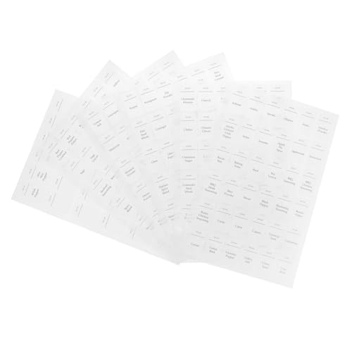 FUNNETOYU 6 Blätter Wasserdichte Ölbeständige Gewürzetiketten Aufkleber für Gewürzgläser Selbstklebend für Küchenorganisation Beschriftbar Platzsparend und Rückstandsfrei FUNNETOYU 6 Blätter Wasserdichte Ölbeständige Gewürzetiketten Aufkleber für Gewürzgläser Selbstklebend für Küchenorganisation Beschriftbar Platzsparend und Rückstandsfrei von FUNNETOYU