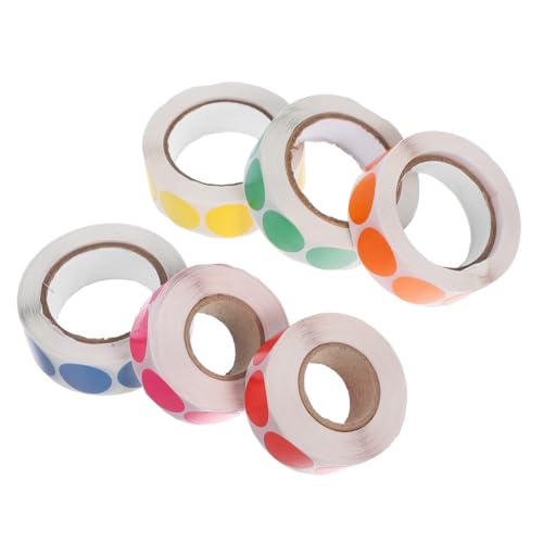 FUNNETOYU 6 Rollen Punktaufkleber Einfach kreis aufkleber farbig Etiketten Aufkleber Form für Farbkreisaufkleber Aufkleber mit Klebepunkten Aufkleber aus beschichtetem Papier FUNNETOYU 6 Rollen Punktaufkleber Einfach kreis aufkleber farbig Etiketten Aufkleber Form für Farbkreisaufkleber Aufkleber mit Klebepunkten Aufkleber aus beschichtetem Papier von FUNNETOYU