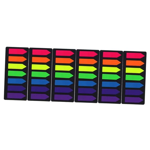 FUNNETOYU 6 Sätze Teiliges Farbiger Pet Haftnotizen Klebezettel Schmal Beschriftbar für Büro und Schule Praktische Index Bookmark Sticker Wiederablösbar von FUNNETOYU