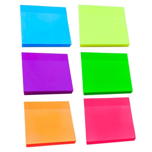 FUNNETOYU 6 Stück Bunte Haftnotizen Selbstklebende Wasserdichte Notizzettel Rot Orange Gelb Grün Blau für Büro und Schule für Wichtige Erinnerungen und Notizen FUNNETOYU 6 Stück Bunte Haftnotizen Selbstklebende Wasserdichte Notizzettel Rot Orange Gelb Grün Blau für Büro und Schule für Wichtige Erinnerungen und Notizen von FUNNETOYU