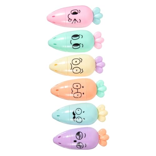 FUNNETOYU 6 Stück Cartoon-textmarker Textmarker Für Schüler Mini Notizen-marker Pastell-textmarker Süße Stifte Bunte Stifte Markierungen Schreibwaren Tragbarer Buchmarker Flüssig FUNNETOYU 6 Stück Cartoon-textmarker Textmarker Für Schüler Mini Notizen-marker Pastell-textmarker Süße Stifte Bunte Stifte Markierungen Schreibwaren Tragbarer Buchmarker Flüssig von FUNNETOYU