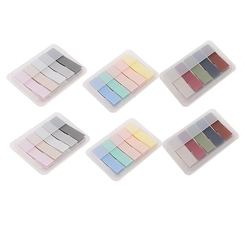 FUNNETOYU 6 Stück Haftnotizen Pastellfarben Selbstklebende Memo Sticker für Büro Schule Zuhause für Notizen Bücher und Dokumente Markieren und Hervorheben von FUNNETOYU