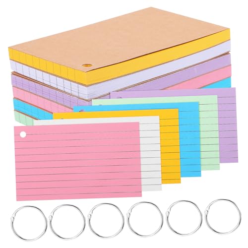 FUNNETOYU 6 Stück Loseblatt-Kreisbuch Schule Memo-Schreibkarten für beringt gestanzt Karteikarten linierte Notizkarten Memo -Pads Beachten Sie Pads College -Vorräte Papier FUNNETOYU 6 Stück Loseblatt-Kreisbuch Schule Memo-Schreibkarten für beringt gestanzt Karteikarten linierte Notizkarten Memo -Pads Beachten Sie Pads College -Vorräte Papier von FUNNETOYU