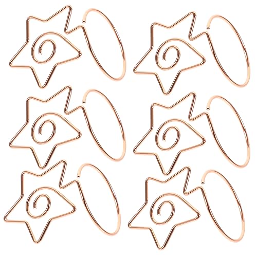 FUNNETOYU 6 Stück Metall Tischkartenhalter Rosen Gold Vielseitige Foto und Memo Clip Ständer Stabile Platzkartenhalter für Hochzeit Restaurant Büro Dekorative Fünf Stern Design FUNNETOYU 6 Stück Metall Tischkartenhalter Rosen Gold Vielseitige Foto und Memo Clip Ständer Stabile Platzkartenhalter für Hochzeit Restaurant Büro Dekorative Fünf Stern Design von FUNNETOYU