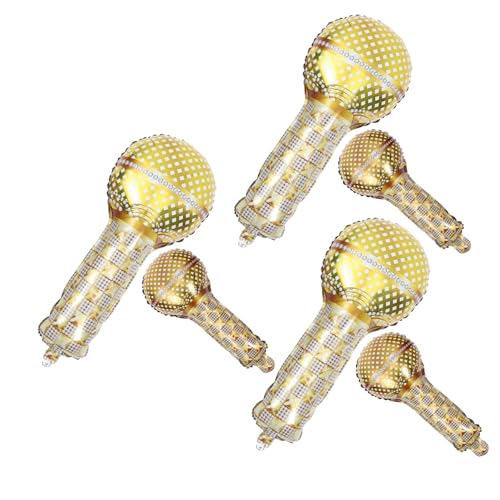 FUNNETOYU 6 Stück Mikrofonballon Luftballons Partydekorationen aufblasbares Mikrofon Mikrofon-Stütze Aufblasbare Mikrofonstütze Mikrofon aufblasbar Mikrofon Ballons Aluminiumfolie Golden FUNNETOYU 6 Stück Mikrofonballon Luftballons Partydekorationen aufblasbares Mikrofon Mikrofon-Stütze Aufblasbare Mikrofonstütze Mikrofon aufblasbar Mikrofon Ballons Aluminiumfolie Golden von FUNNETOYU