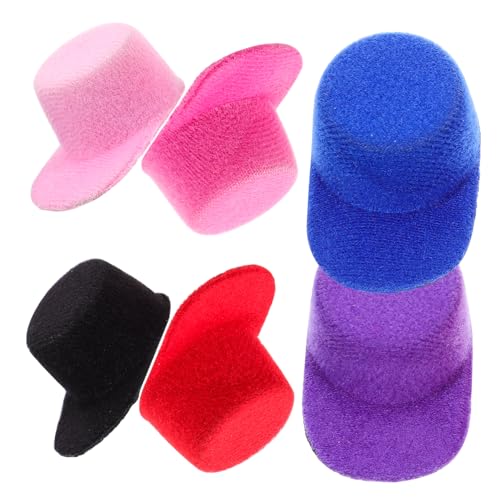 FUNNETOYU 6 Stück Mini -samt -baseballhut Miniatur-puppenhut Puppenhüte Für Handwerk Minihüte Zum Basteln Mini-strickmützen Kleiner Hut Winzige Hüte Süßer Miniaturhut Minihüte Basteln Eva von FUNNETOYU