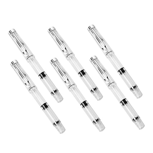 FUNNETOYU 6 Stück Nachfüllbare Kalligraphie Stifte mit Flexibler Wolfshaar Spitze Pinselstift im Füllfederhalter Design für Anfänger und Künstlerische Chinesische von FUNNETOYU