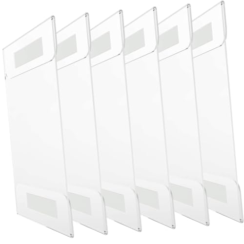 FUNNETOYU 6 Stück Teiliges Acryl Display Stand Transparente Preisschilderhalter Vielseitiger Tischaufsteller für Einzelhandel Hochzeit Restaurant Beschriftbar Praktische Einsteckfunktion FUNNETOYU 6 Stück Teiliges Acryl Display Stand Transparente Preisschilderhalter Vielseitiger Tischaufsteller für Einzelhandel Hochzeit Restaurant Beschriftbar Praktische Einsteckfunktion von FUNNETOYU