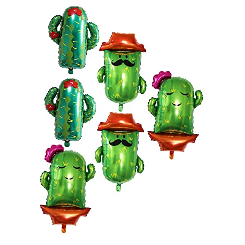 FUNNETOYU 6 Stück Teiliges Große Kaktus Luftballons für Geburtstag Hochzeiten Shower Dekorationen Farbenfrohe Folienballons mit Kaktus Design für Festliche Anlässe FUNNETOYU 6 Stück Teiliges Große Kaktus Luftballons für Geburtstag Hochzeiten Shower Dekorationen Farbenfrohe Folienballons mit Kaktus Design für Festliche Anlässe von FUNNETOYU