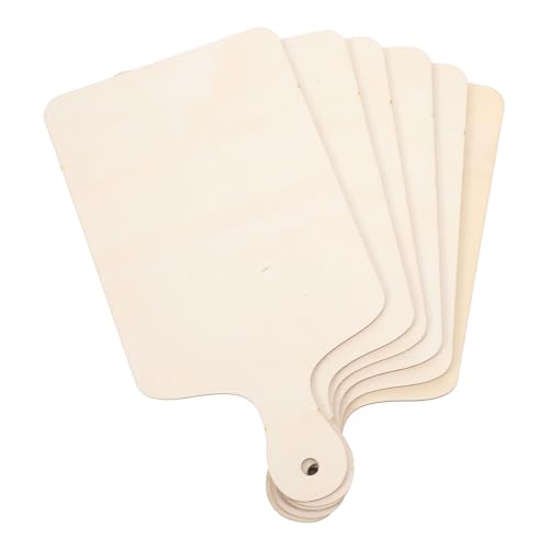 FUNNETOYU 6 Stück Teiliges Mini Holz Schneide und Servierbretter mit Griff Unbehandelte Kleine Käse und Charcuterie Bretter für DIY Bastelprojekte Kinderhandwerk Küchen und Partydekoration FUNNETOYU 6 Stück Teiliges Mini Holz Schneide und Servierbretter mit Griff Unbehandelte Kleine Käse und Charcuterie Bretter für DIY Bastelprojekte Kinderhandwerk Küchen und Partydekoration von FUNNETOYU