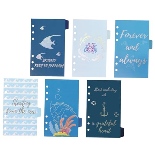 FUNNETOYU 6 Stück Teiliges Nachfüllpapier Trennblätter für Ringbuch Verschleißfestes Hochwertiges Papier für Notizbücher Geeignet für Schule Büro und Persönliche Organisation FUNNETOYU 6 Stück Teiliges Nachfüllpapier Trennblätter für Ringbuch Verschleißfestes Hochwertiges Papier für Notizbücher Geeignet für Schule Büro und Persönliche Organisation von FUNNETOYU