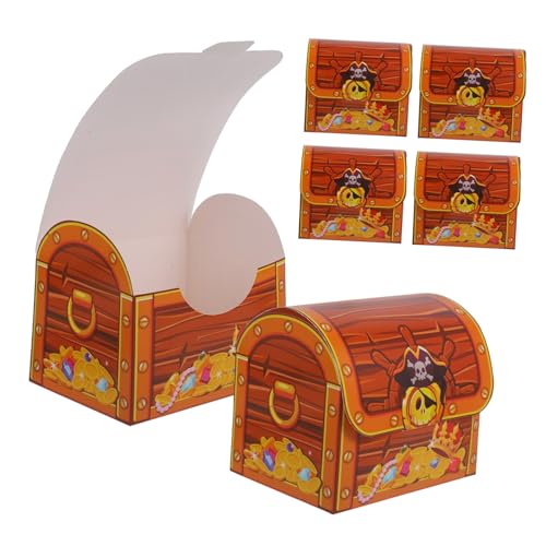 FUNNETOYU 6 Stück Teiliges Piraten Schatztruhe Candy Box Retro Schatzkiste für Kindergeburtstag Praktische Süßigkeitenbox für Partygeschenke und Kleine Snacks Tragbar und Festlich Gestaltet FUNNETOYU 6 Stück Teiliges Piraten Schatztruhe Candy Box Retro Schatzkiste für Kindergeburtstag Praktische Süßigkeitenbox für Partygeschenke und Kleine Snacks Tragbar und Festlich Gestaltet von FUNNETOYU