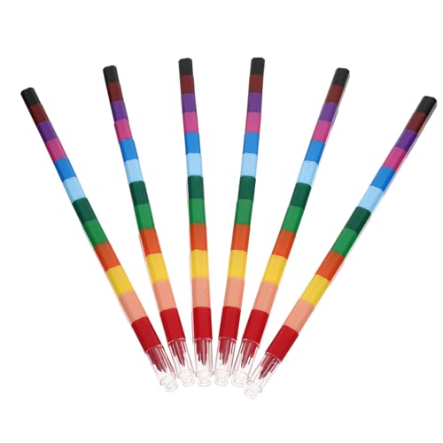 FUNNETOYU 6 Stück Teiliges Stapelbares Wachsmalstifte für Bunte Malstifte mit Kindgerechtem Design Leicht Reichhaltige Farben für Schule Zuhause und Kreative Freizeitgestaltung FUNNETOYU 6 Stück Teiliges Stapelbares Wachsmalstifte für Bunte Malstifte mit Kindgerechtem Design Leicht Reichhaltige Farben für Schule Zuhause und Kreative Freizeitgestaltung von FUNNETOYU