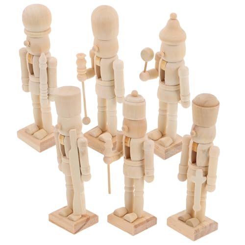 FUNNETOYU 6 Stück Teiliges Unbemalte Holz zum Bemalen DIY Holzfigur Weihnachtsdeko Kreative Bastel Figur aus Holz als und Tischdekoration FUNNETOYU 6 Stück Teiliges Unbemalte Holz zum Bemalen DIY Holzfigur Weihnachtsdeko Kreative Bastel Figur aus Holz als und Tischdekoration von FUNNETOYU