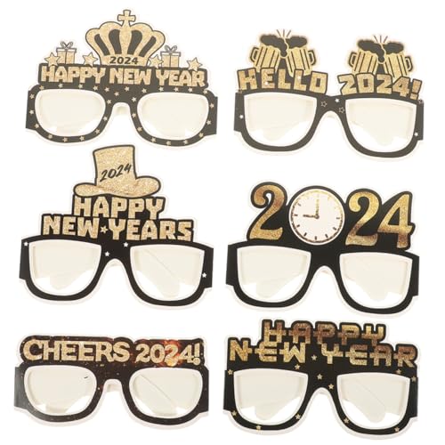 FUNNETOYU 6 Stück Teiliges Year Party Papierbrillen Schwarz-gold Erwachsene Foto Requisiten Komfortabel für Silvester Festival Geschenk FUNNETOYU 6 Stück Teiliges Year Party Papierbrillen Schwarz-gold Erwachsene Foto Requisiten Komfortabel für Silvester Festival Geschenk von FUNNETOYU