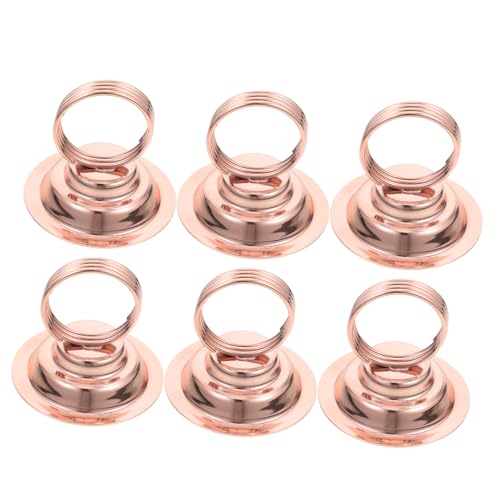 FUNNETOYU 6 Stück Tischkartenhalter aus Robustem Metall Roségoldfarben Standfest mit Sockel Vielseitig für Hochzeiten Restaurants Bankette Memo und Fotoclips für Eventdekoration FUNNETOYU 6 Stück Tischkartenhalter aus Robustem Metall Roségoldfarben Standfest mit Sockel Vielseitig für Hochzeiten Restaurants Bankette Memo und Fotoclips für Eventdekoration von FUNNETOYU
