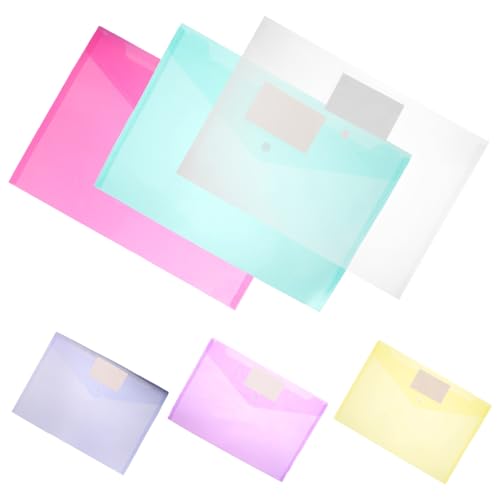 FUNNETOYU 6 Stück Wasserdichte Dokumententaschen mit Knopfverschluss Transparente PP Ordner in Farben Leichte Praktische Aufbewahrungstaschen für Büro Schule und Reisen FUNNETOYU 6 Stück Wasserdichte Dokumententaschen mit Knopfverschluss Transparente PP Ordner in Farben Leichte Praktische Aufbewahrungstaschen für Büro Schule und Reisen von FUNNETOYU