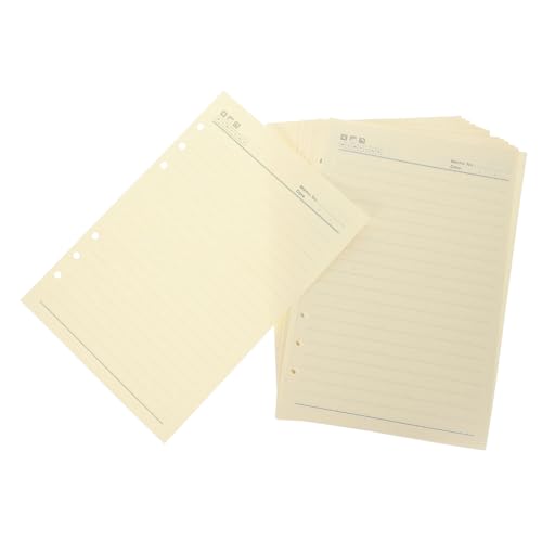 FUNNETOYU 60 Blatt Liniert Nachfüllpapier für Ringbuch Planer Einlagen mit Wochen und Wetteranzeige Milchweißes Schreibpapier für Notizen Tagebuch Büro und Zuhause FUNNETOYU 60 Blatt Liniert Nachfüllpapier für Ringbuch Planer Einlagen mit Wochen und Wetteranzeige Milchweißes Schreibpapier für Notizen Tagebuch Büro und Zuhause von FUNNETOYU